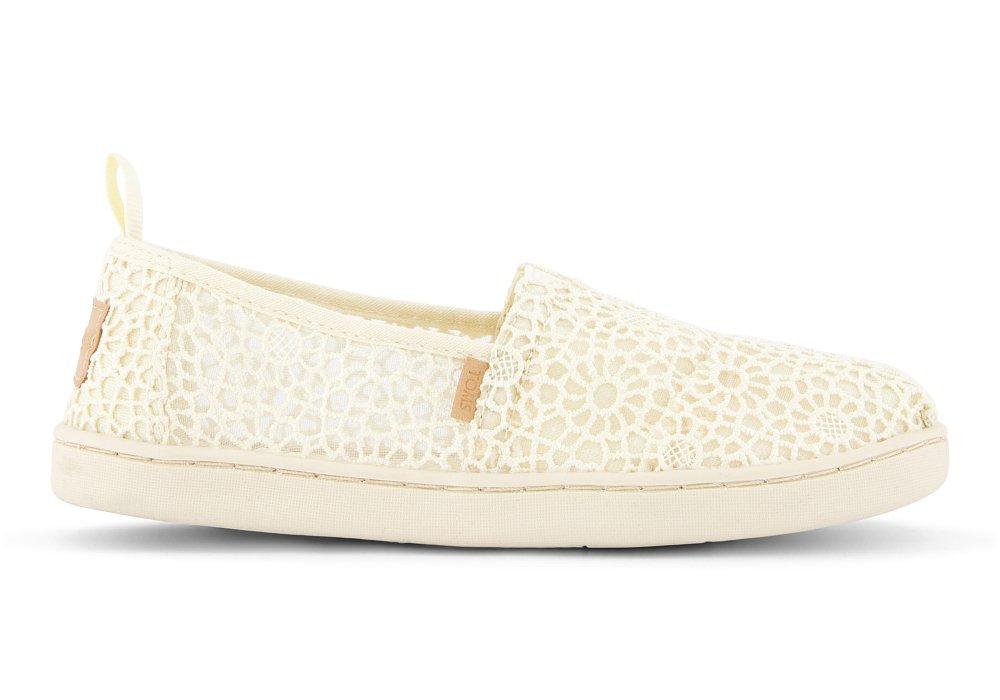 TOMS Παιδικά Παπούτσια Toms για Κορίτσια Natural Moroccan Crochet (Μεγέθη 30-36) ΛΕΥΚΟ