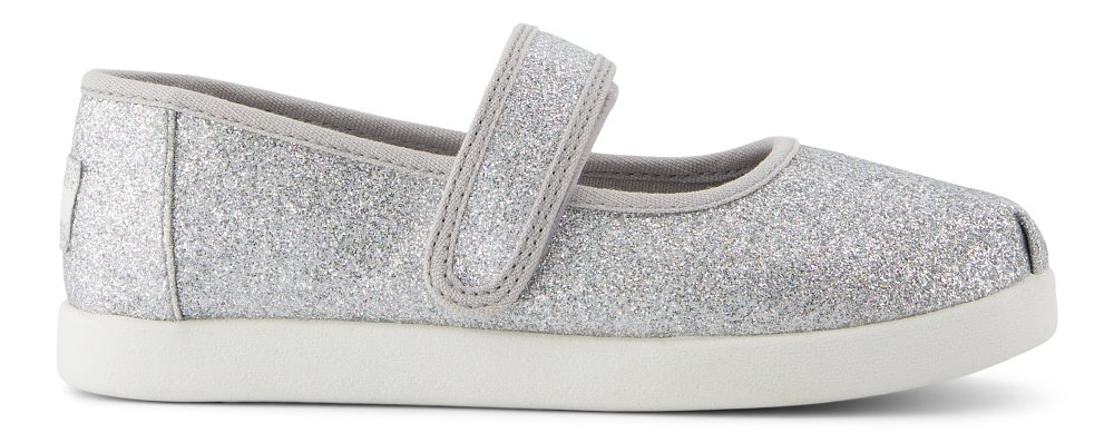 Παιδικά Παπούτσια Toms Mary Jane για Κορίτσια Siver Glamour (Μεγέθη 30-35,5) ΓΚΡΙ