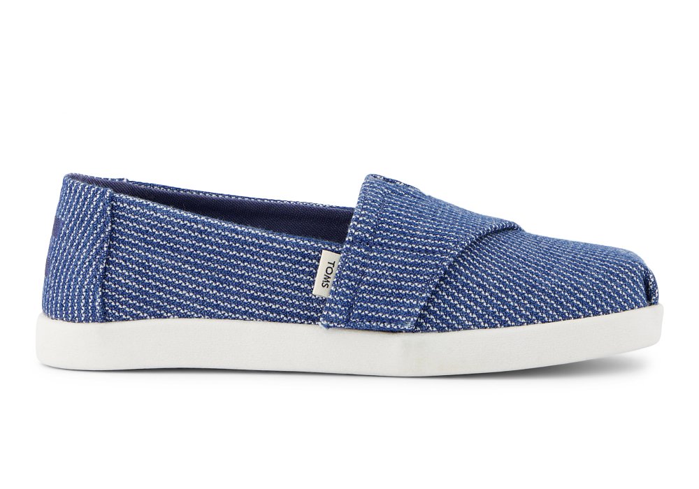 TOMS Παιδικές Εσπαντρίγιες Toms για Αγόρια Blue Stripes (Μεγέθη 30-35) ΜΠΛΕ