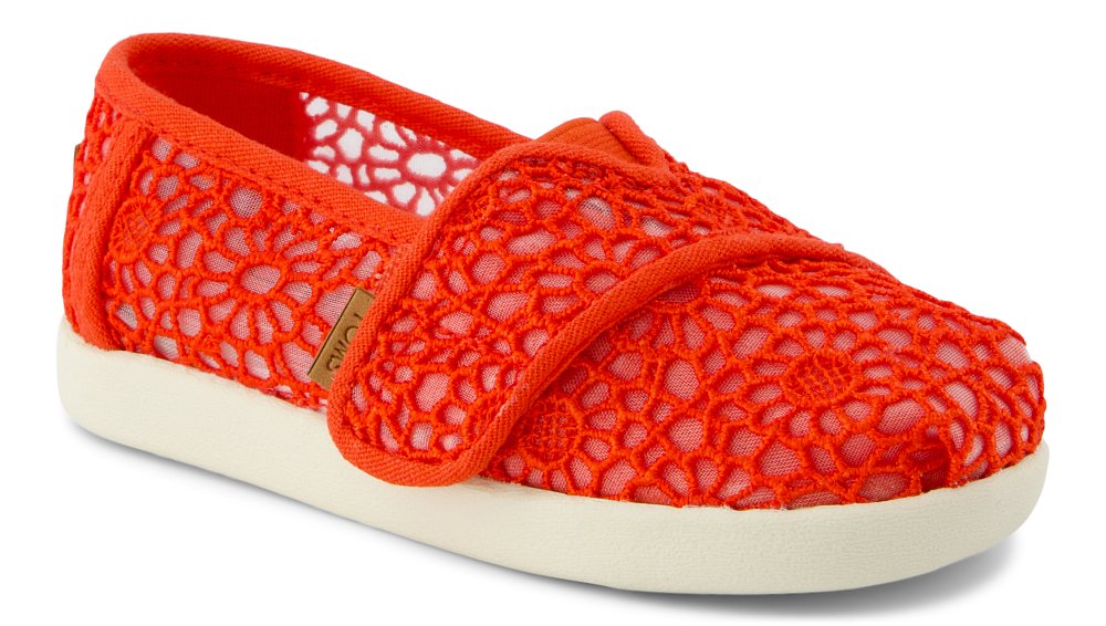 TOMS Βρεφικές Εσπαντρίγιες Toms για Κορίτσια Flame Moroccan Crochet (Μεγέθη 21-28,5) ΠΟΡΤΟΚΑΛΙ