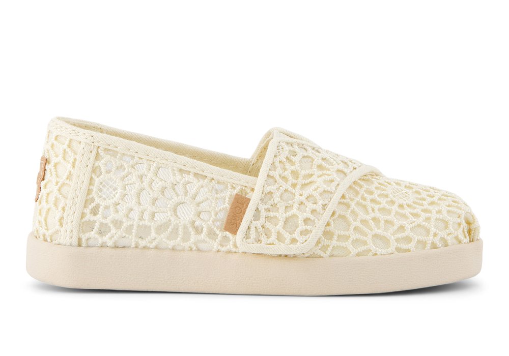 TOMS Βρεφικές Εσπαντρίγιες Toms για Κορίτσια Beige Moroccan Crochet (Μεγέθη 21-28,5) ΛΕΥΚΟ