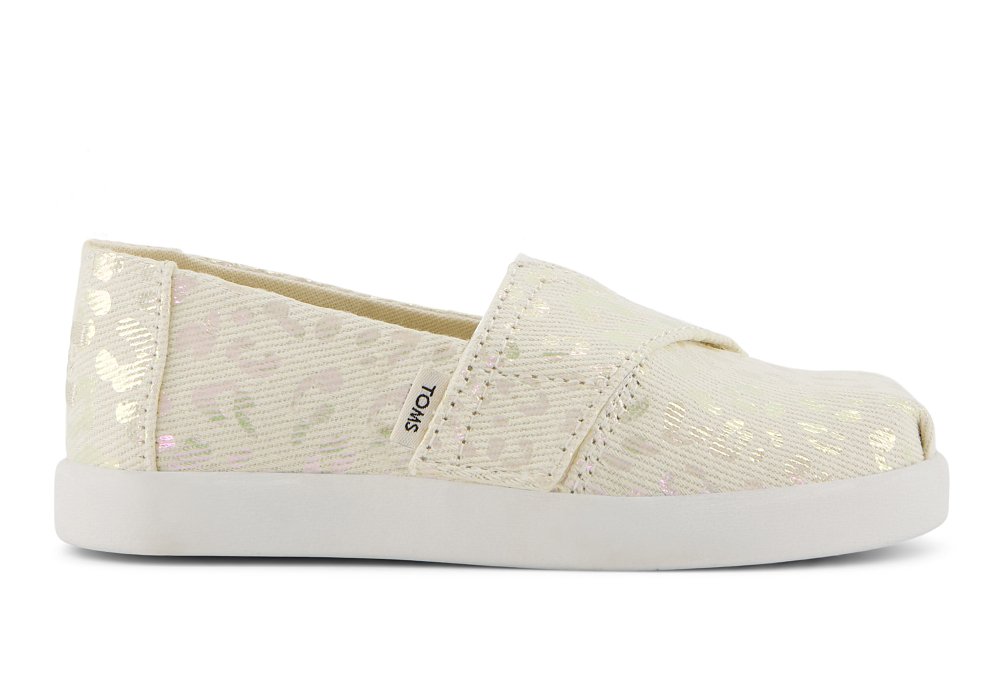 Βρεφικές Εσπαντρίγιες Toms για Κορίτσια Iridescent Leopard (Μεγέθη 19,5-28,5) ΛΕΥΚΟ