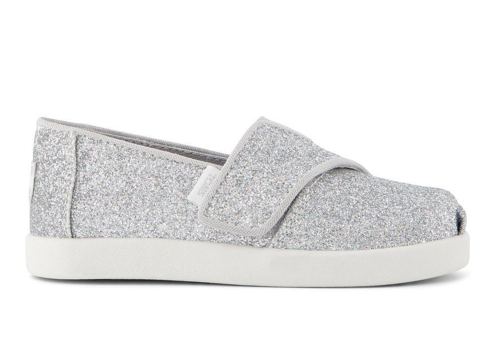 TOMS Βρεφικές Εσπαντρίγιες Toms για Κορίτσια Silver Iridescent Glimmer (Μεγέθη 19,5-28,5) ΓΚΡΙ