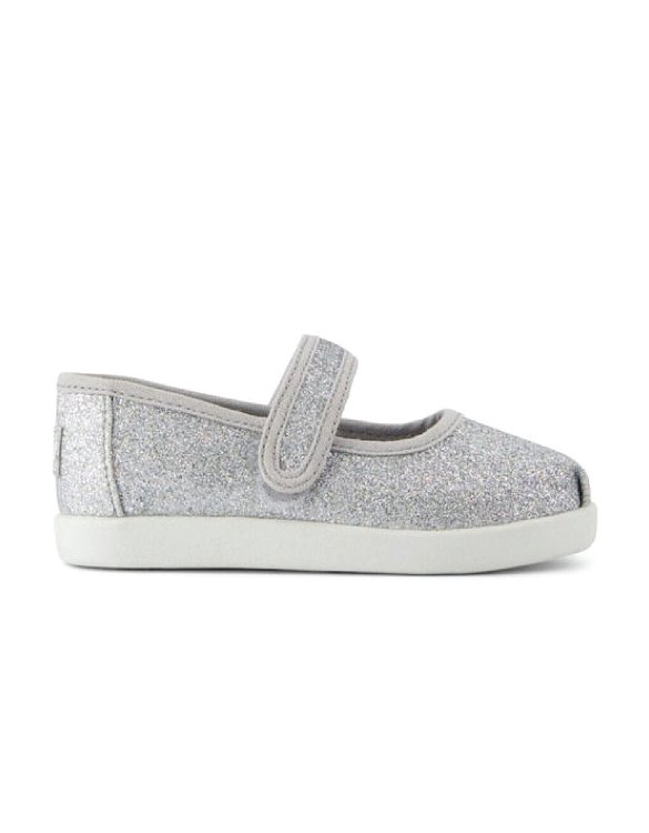 TOMS Βρεφικά Παπούτσια Toms Mary Jane για Κορίτσια Siver Glamour (Μεγέθη 19,5-28,5) ΓΚΡΙ