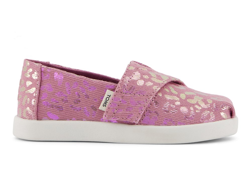 Βρεφικές Εσπαντρίγιες Toms για Κορίτσια Pink Iridescent Leopard (Μεγέθη 21-28,5) ΡΟΖ