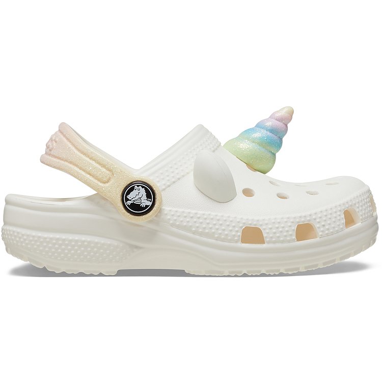 Βρεφικά Σαμπό Crocs Classic για Κορίτσια Iam Rainbow Unicorn (Μεγέθη 19-28) ΛΕΥΚΟ