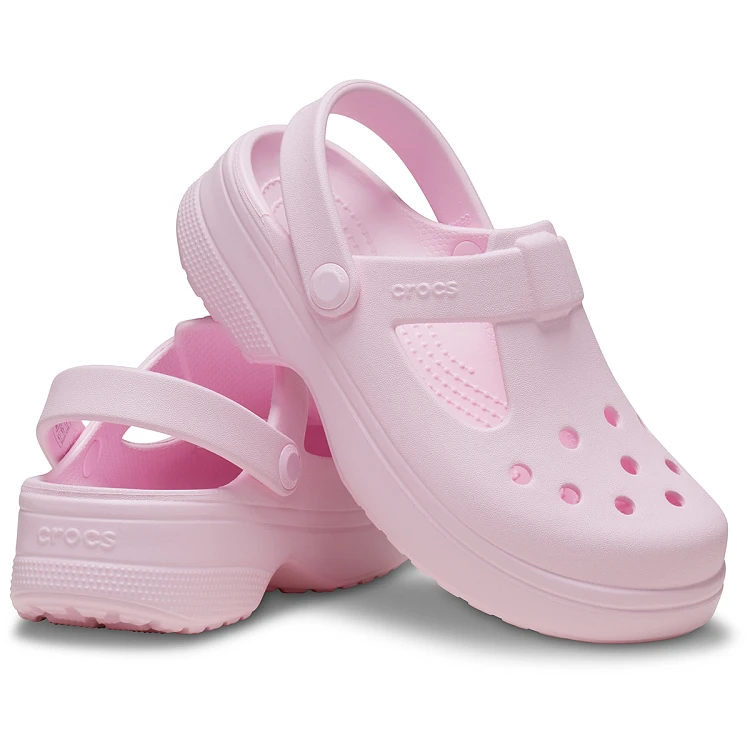 Βρεφικά Σαμπό Crocs Classic Mary Jane Clog για Κορίτσια Pink (Μεγέθη 20-28) ΡΟΖ