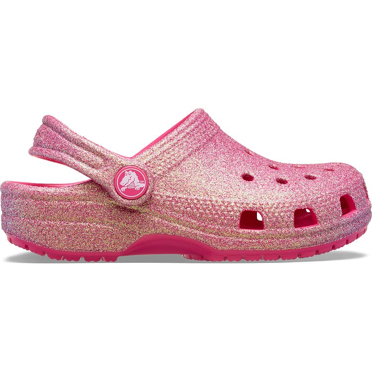 Βρεφικά Σαμπό Crocs Classic Clog για Κορίτσια Pink Iridescent Glitter (Μεγέθη 19-28) ΡΟΖ