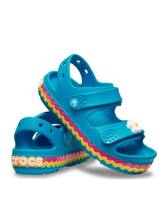 CROCS Βρεφικά Σανδάλια Crocs Cruiser RicRac για Κορίτσια Blue (Μεγέθη 19-28) ΡΟΖ