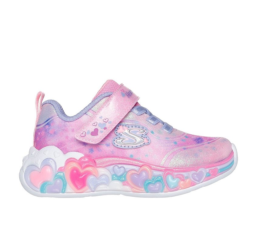 SKECHERS Βρεφικά Παπούτσια Skechers Heart Lights για Κορίτσια Eternal Heart (Μεγέθη 21,5-26,5) ΜΩΒ