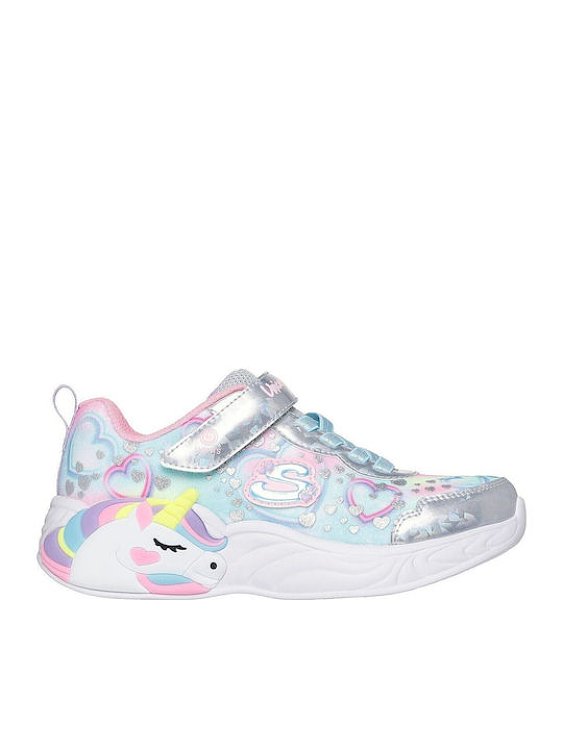 Παιδικά Παπούτσια Skechers Unicorn Dreams για Κορίτσια Heart Sparkles Slvr (Μεγέθη 27-35) ΑΣΗΜΙ