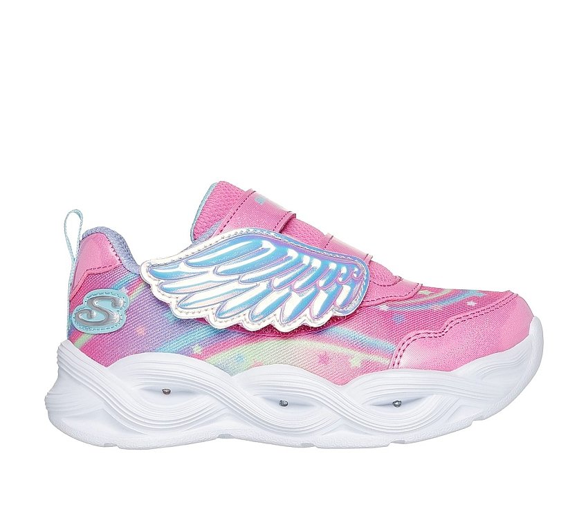 SKECHERS Βρεφικά Παπούτσια Skechers S Lights για Κορίτσια Twisty Glow (Μεγέθη 21,5-26,5) ΡΟΖ