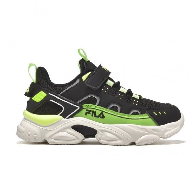 FILA Παιδικά Παπούτσια Fila Memory Spinel για Αγόρια Black/Green (Μεγέθη 28-35) ΜΑΥΡΟ