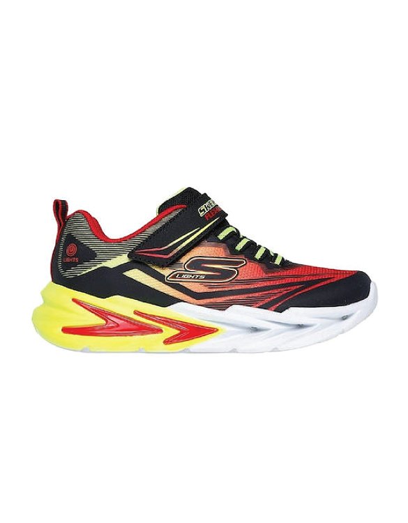 SKECHERS Παιδικά Παπούτσια Skechers Flex Glow Ultra για Αγόρια Black/Red (Μεγέθη 27-35) ΜΑΥΡΟ