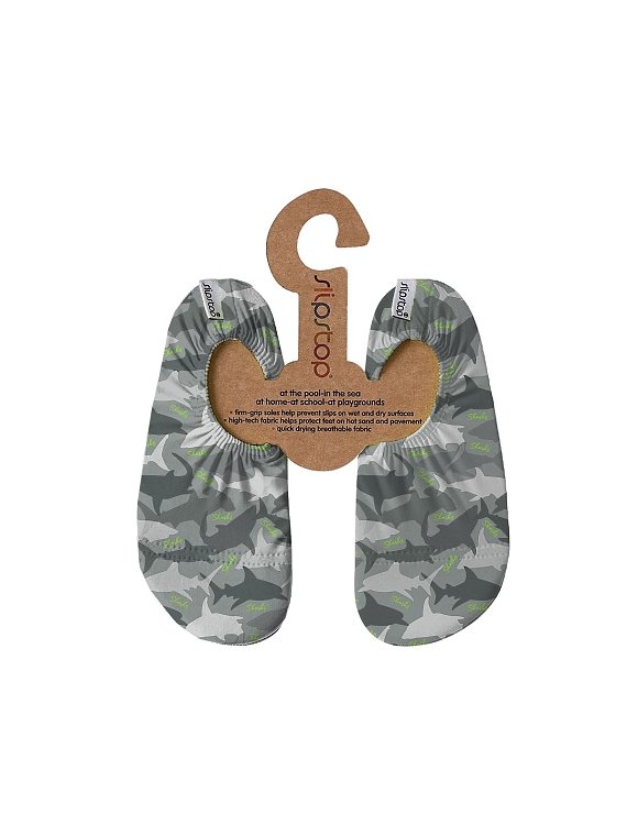 SLIPSTOP Αντιολισθητικά Παντοφλάκια Camo Shark ΓΚΡΙ