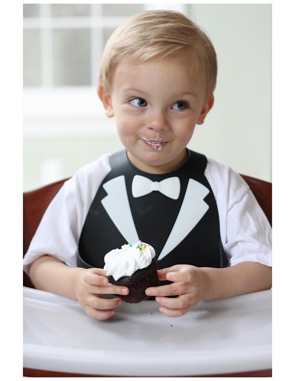 Βρεφική Σαλιάρα Make my Day για Αγόρια - Black/White Tux ΜΑΥΡΟ - MUNCHKIN - 