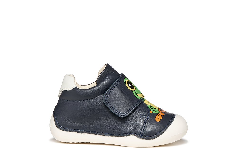 GEOX Βρεφικά Παπούτσια Geox Tutim για Αγόρια Navy Frog (Μεγέθη 19-22) ΜΠΛΕ