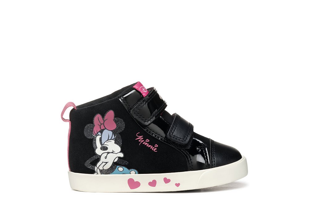 Βρεφικά Παπούτσια Geox Kilwi για Κορίτσια Minnie Mouse (Μεγέθη 21-27) ΜΑΥΡΟ