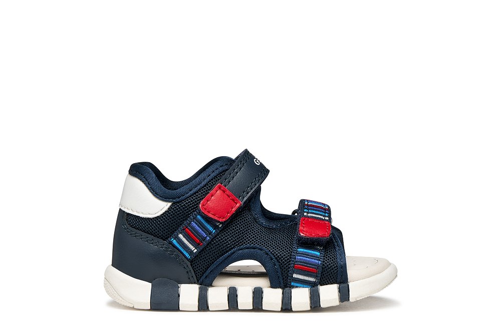GEOX Βρεφικά Παπούτσια Geox Sandal Iupidoo για Αγόρια Navy/Red (Μεγέθη 20-26) ΜΠΛΕ