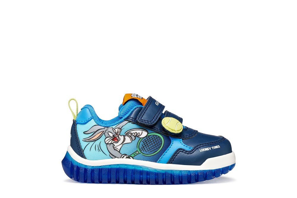 GEOX Βρεφικά Παπούτσια Geox Lightyloo για Αγόρια Bugs Bunny Azure (Μεγέθη 21-27) ΜΠΛΕ