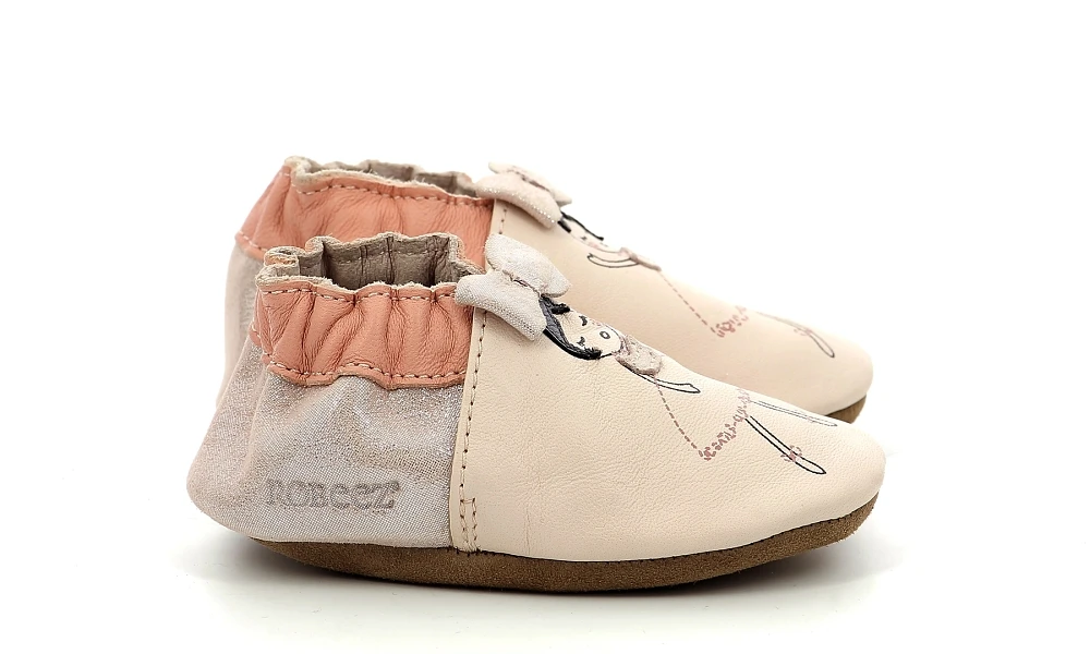 Βρεφικά Παντοφλάκια Αγκαλιάς Robeez Pink Ballerina ΠΟΛΥΧΡΩΜΟ - ROBEEZ - 