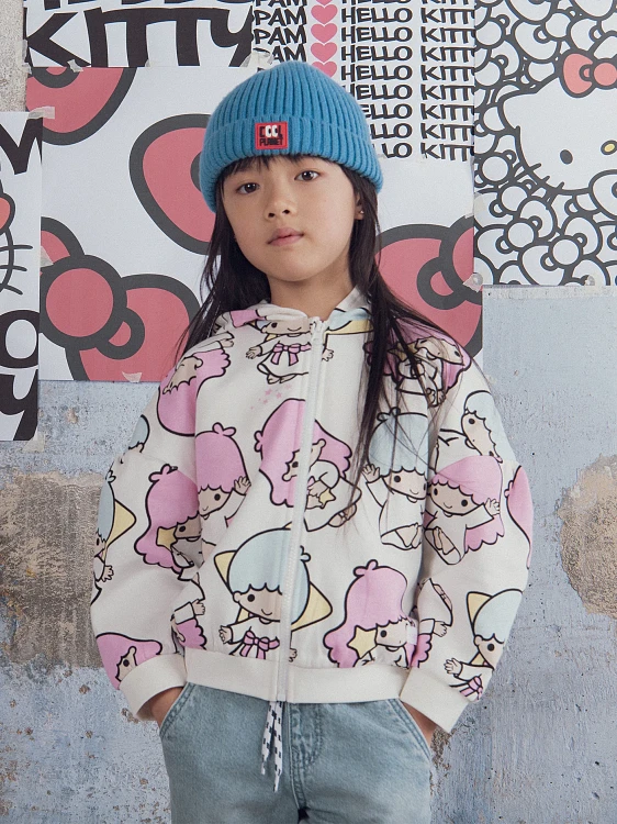 Παιδική Ζακέτα DPAM x Hello Kitty για Κορίτσια Little Twin Stars ΛΕΥΚΟ - DPAM - 