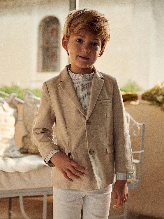 Παιδικό Σακάκια για Αγόρια Classy Beige ΜΠΕΖ