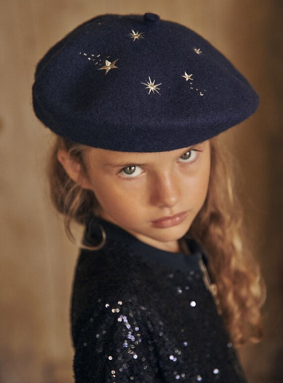 SERGENT MAJOR Παιδικό Καπέλο για Κορίτσια Sergent Major Navy Blue Berret ΜΠΛΕ