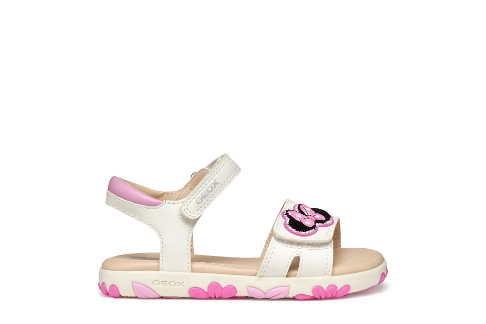 Παιδικά Σανδάλια Geox Haiti για Κορίτσια Beige Minnie (Μεγέθη 25-35) ΡΟΖ
