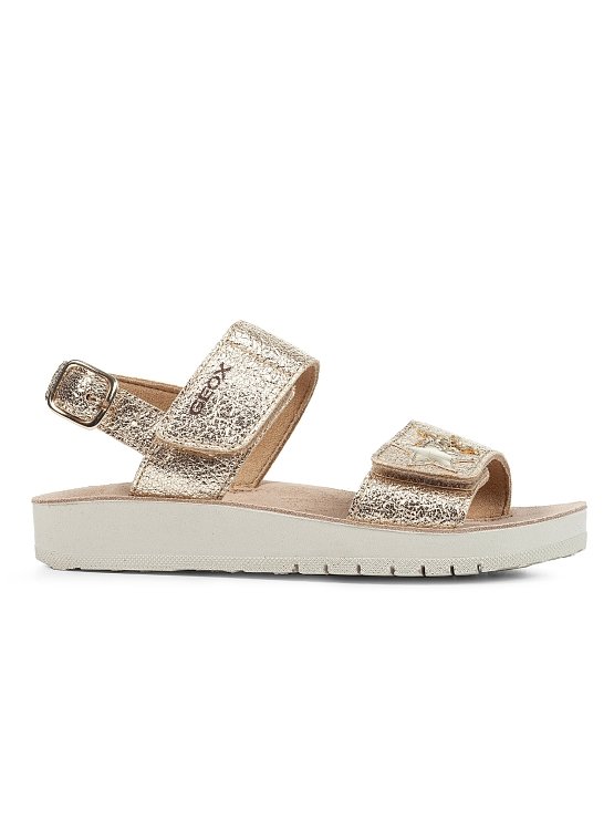 Παιδικά Πέδιλα Geox Sandal Costarei για Κορίτσια Gold (Μεγέθη 25-36) ΧΡΥΣΟ