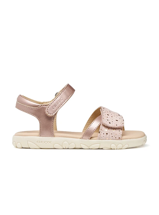 Παιδικά Πέδιλα Geox Sandal Haiti για Κορίτσια Light Pink (Μεγέθη 25-35) ΡΟΖ