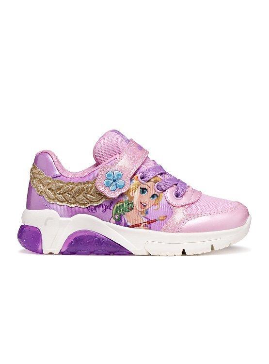 GEOX Παιδικά Παπούτσια Geox Fadinlight για Κορίτσια Dark Lilac Rapunzel (Μεγέθη 24-33) ΡΟΖ