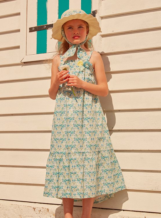 SERGENT MAJOR Παιδικό Φόρεμα για Κορίτσια Blue Floral ΜΠΕΖ