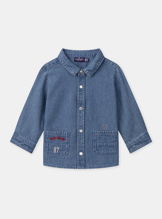 SERGENT MAJOR Βρεφικό Πουκάμισο για Αγόρια Denim 87 ΜΠΛΕ