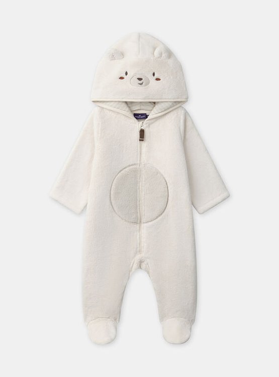 SERGENT MAJOR Βρεφική Ολόσωμη Πιτζάμα για Αγόρια Creme Bear ΕΚΡΟΥ