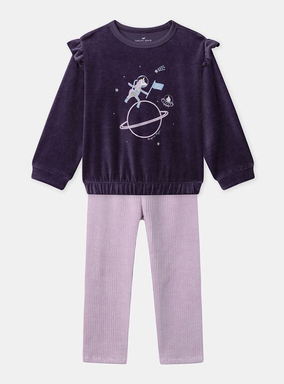 SERGENT MAJOR Σετ Παιδικές Πιτζάμες για Κορίτσια Velour Astronaut ΜΩΒ