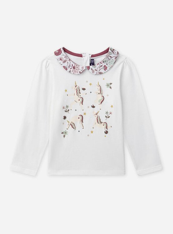 SERGENT MAJOR Παιδική Μπλούζα για Κορίτσια Floral Unicorns ΛΕΥΚΟ