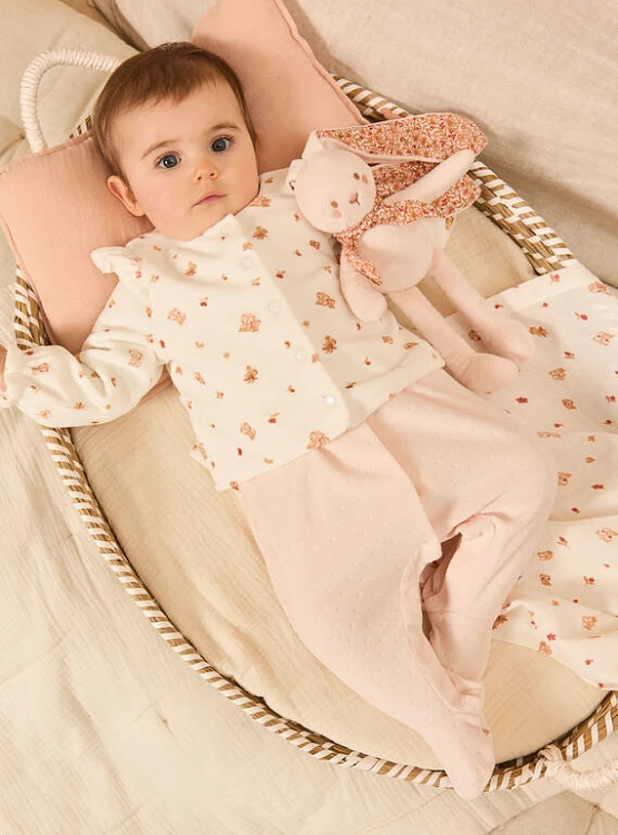 Βρεφικό Σετ για Κορίτσια Baby Pink Owl ΡΟΖ - SERGENT MAJOR - 