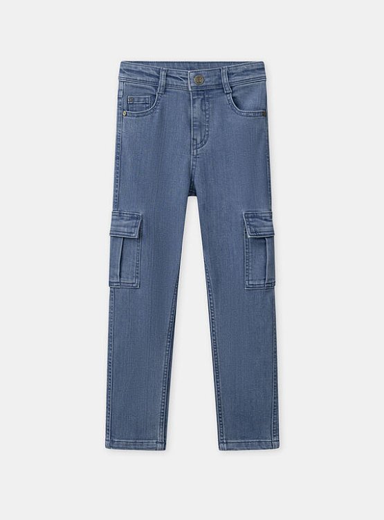 SERGENT MAJOR Παιδικό Παντελόνι για Αγόρια Denim Cargo ΜΠΛΕ