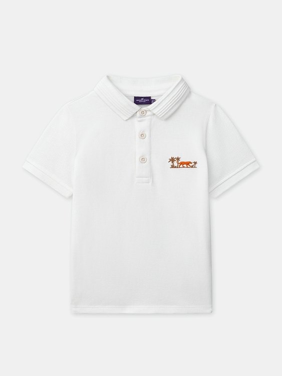 Παιδική Μπλούζα για Αγόρια Polo Tiger ΛΕΥΚΟ