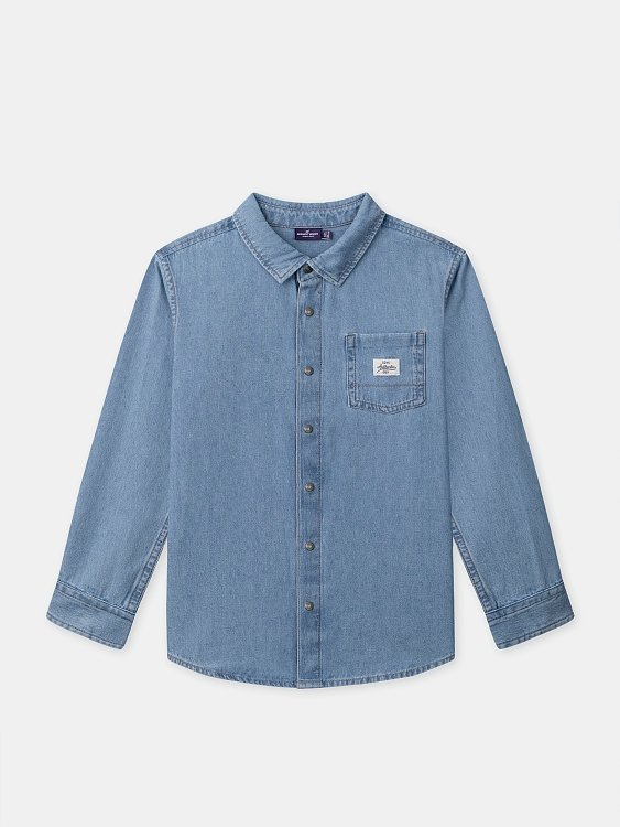 SERGENT MAJOR Παιδικό Πουκάμισο για Αγόρια Denim Staple ΜΠΛΕ