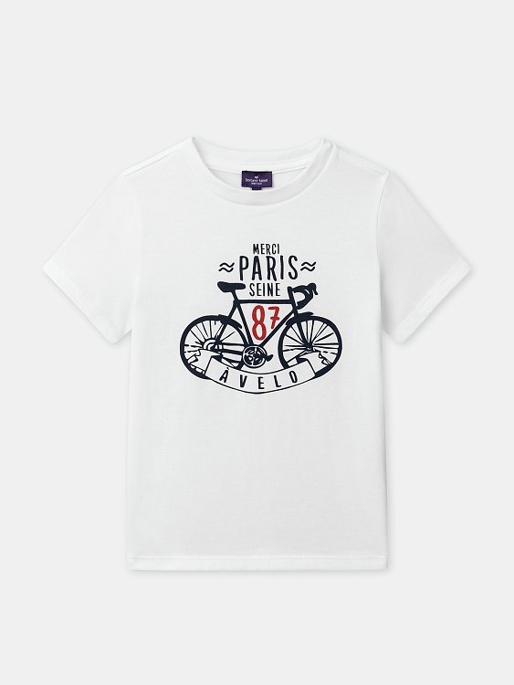 Παιδική Μπλούζα για Αγόρια Merci Paris ΛΕΥΚΟ