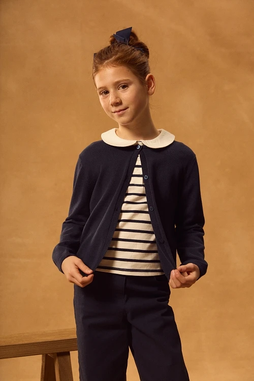 Παιδική Ζακέτα για Κορίτσια Navy Ruffles ΜΠΛΕ - SERGENT MAJOR - 