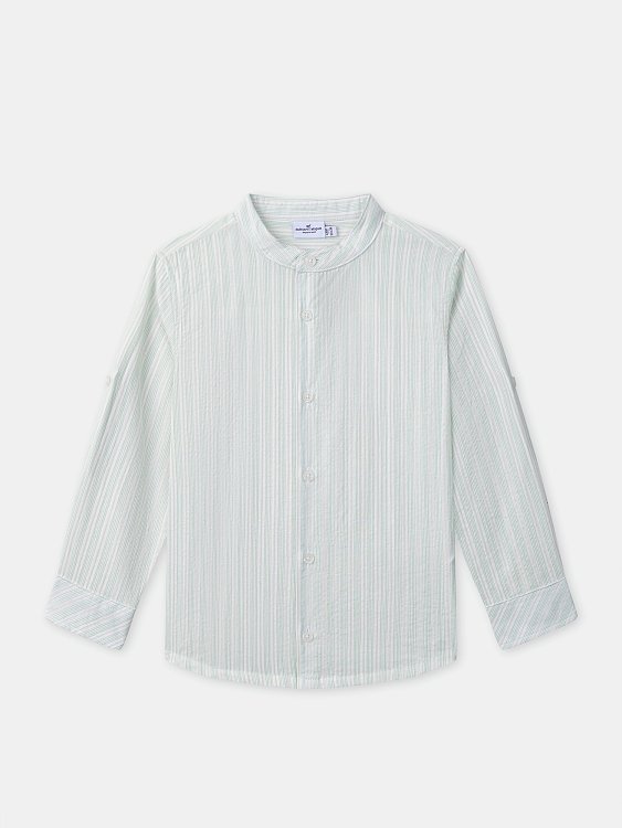SERGENT MAJOR Παιδικό Πουκάμισο για Αγόρια Mandarin Stripes ΛΕΥΚΟ