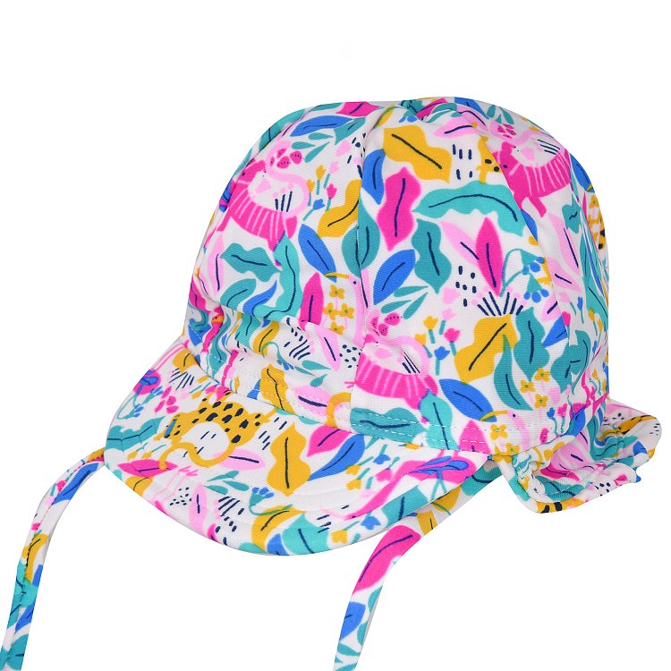 DPAM Βρεφικό Καπέλο για Κορίτσια Multicolour Leaves ΡΟΖ