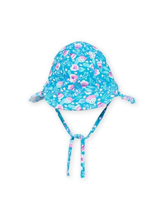 DPAM Βρεφικό Καπέλο για Κορίτσια Turquoise Floral ΤΥΡΚΟΥΑΖ