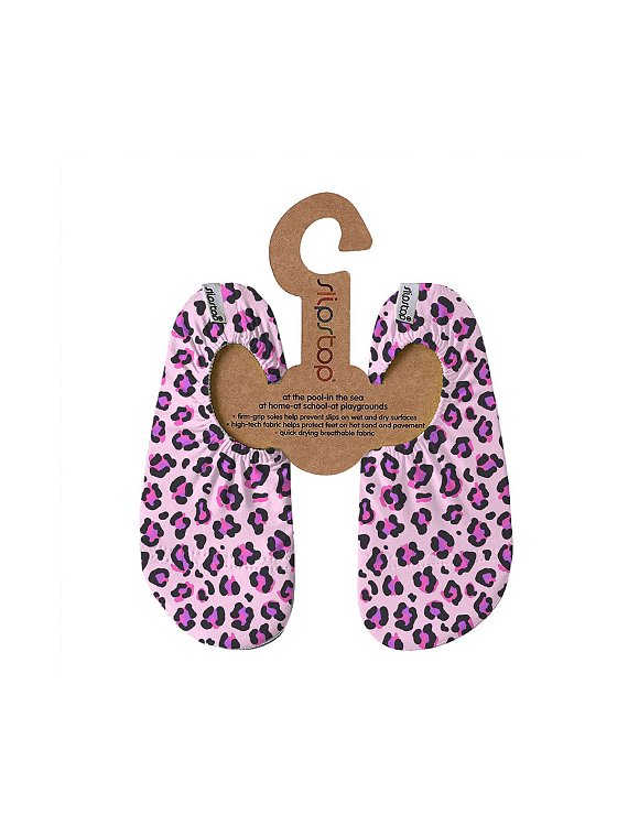 SLIPSTOP Αντιολισθητικά Παντοφλάκια Girly Leopard ΜΩΒ