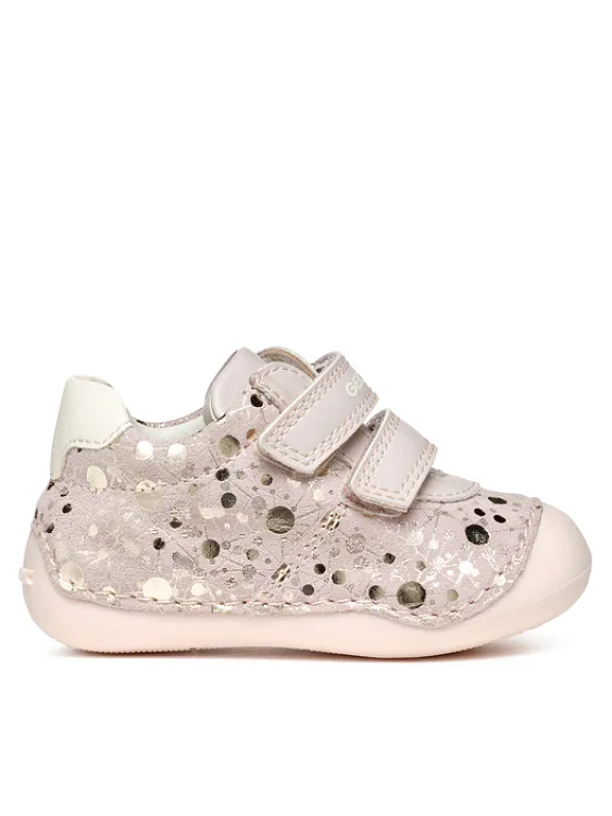GEOX Βρεφικά Παπούτσια Geox Tutim για Κορίτσια Rose/Off White (Μεγέθη 18-21) ΡΟΖ