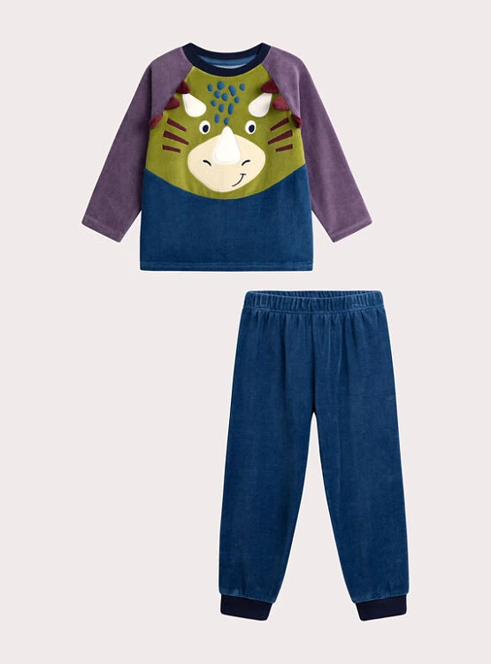 Σετ Παιδικές Πιτζάμες για Αγόρια Multicolour Dinosaur ΜΠΛΕ