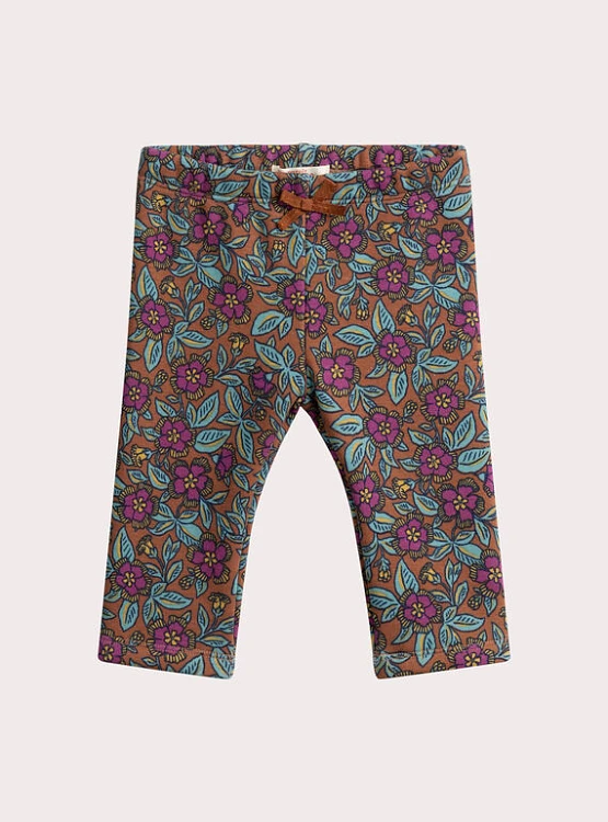 DPAM Βρεφικό Κολάν για Κορίτσια Brown Floral ΚΑΦΕ